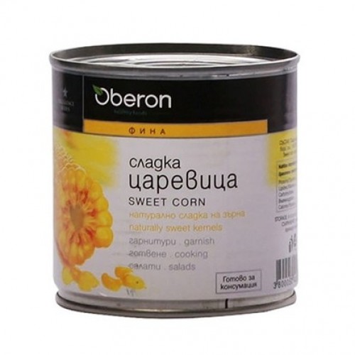 SWEET CORN 340GR "OBERON" 12PCS IN BOX, PRICE PER PCS.