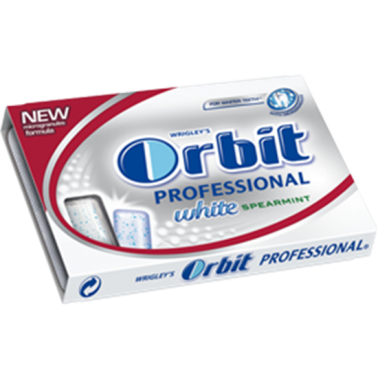 CHEWING GUM PROFESSIONAL WHITE 168GR PACK "ORBIT" 24PCS IN PACK, PRICE PER PACK