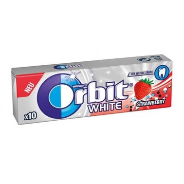CHEWING GUM WHITE STRAWBERRY 420GR PACK "ORBIT" 30PCS IN PACK, PRICE PER PACK