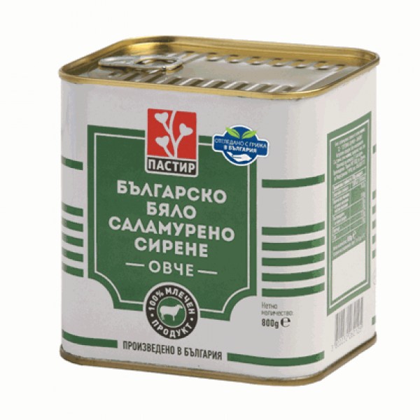 SHEEP'S WHITE CHEESE TIN 800GR "PASTIR", 12PCS IN BOX, PRICE PER PCS.