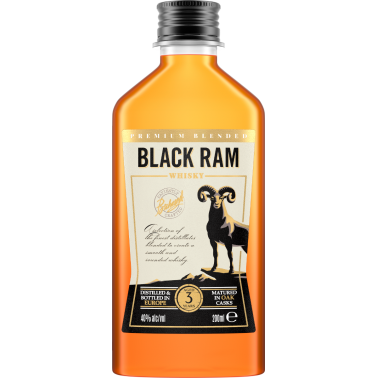WHISKEY BLACK RAM 0.2L 40% "PESHTERA", 12PCS IN PACK, PRICE PER PCS.
