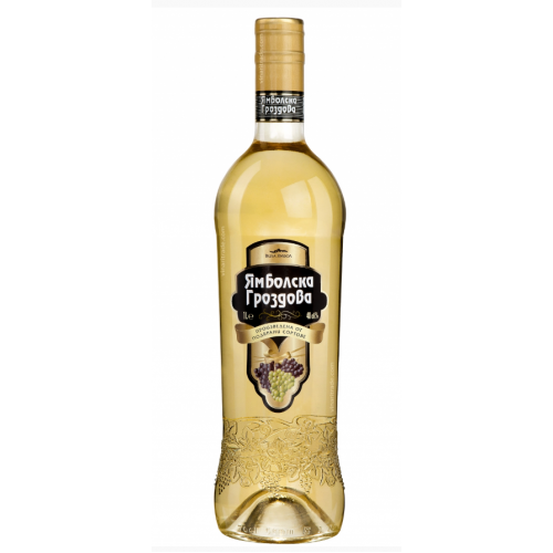 YAMBOLSKA GRAPE RAKIYA 1L 40% "PESHTERA" 6PCS IN PACK, PRICE PER PCS.