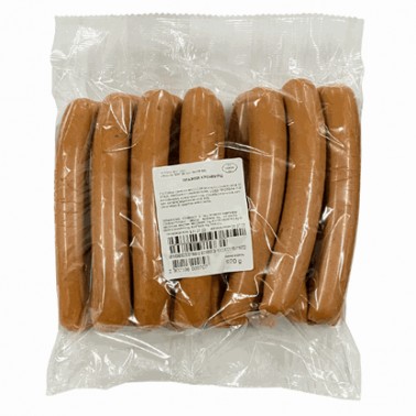 PRAJKI FRANKFURTER SAUSAGE "CARPAR" PACK "PLEVEN MES", PRICE PER KG.