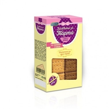 BISCUITS FOR CAKES 380GR "POBEDA" 20PCS IN BOX, PRICE PER PCS.
