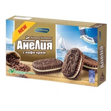 BISCUITS ANELIA COFFEE CREAM 187GR "POBEDA" 32PCS IN BOX, PRICE PER PCS.