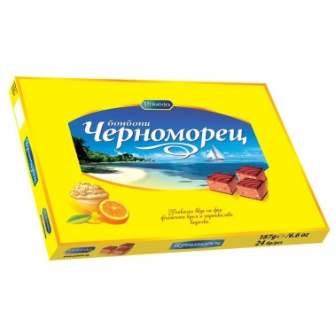 CHOCOLATES "CHERNOMORETS" 187GR "POBEDA", PRICE PER PCS.