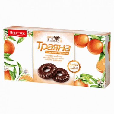 BISCUITS TRAYANA ORANGE 160GR "PRESTIGE" 24PCS IN BOX, PRICE PER PCS.