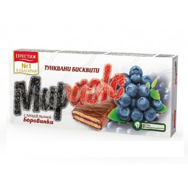 BISCUITS MIRAGE, BLUEBERRY 178GR "PRESTIGE" 32PCS IN BOX, PRICE PER PCS.