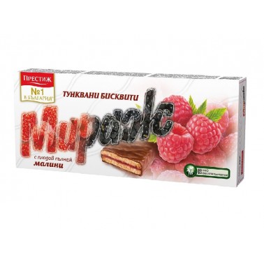 BISCUITS MIRAGE, RASPBERRY 178GR "PRESTIGE" 32PCS IN BOX, PRICE PER PCS.
