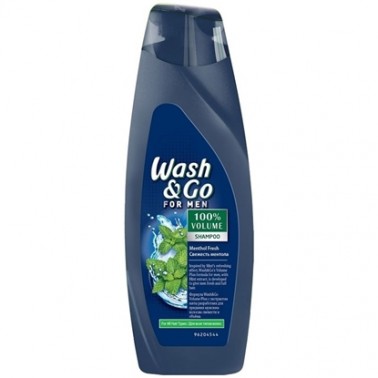 SHAMPOO WASH&GO FOR MEN MENTOL 400ML "PROCTER & GAMBLE" PRICE PER PCS.