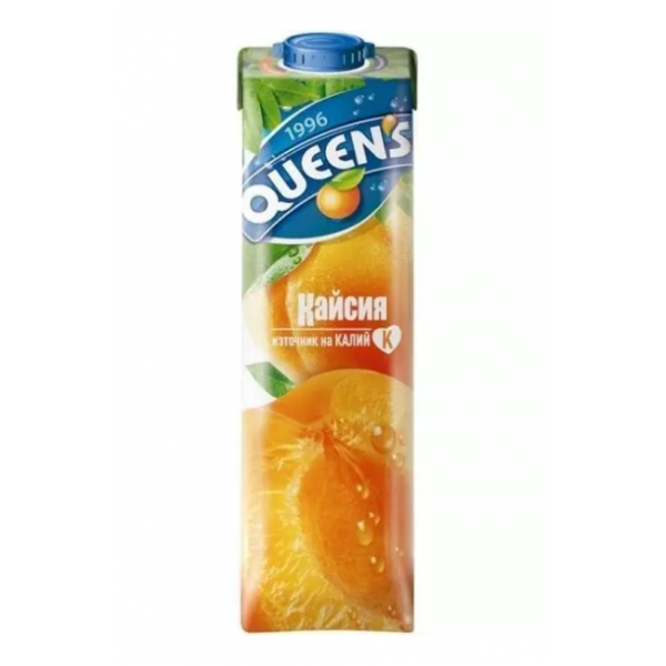 JUICE APRICOT 1L "QUEENS" 6PCS IN BOX, PRICE PER PCS.