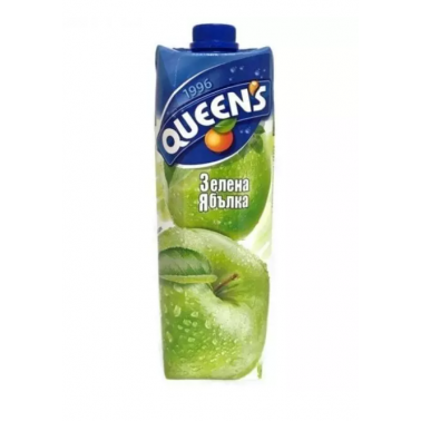 JUICE GREEN APPLE 1L "QUEENS" 6PCS IN BOX, PRICE PER PCS.
