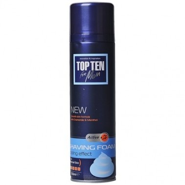 SHAVING FOAM 250ML TOP TEN ACTIVE NORMAL SKIN "RUBELLA BEAUTY" PRICE PER PCS.