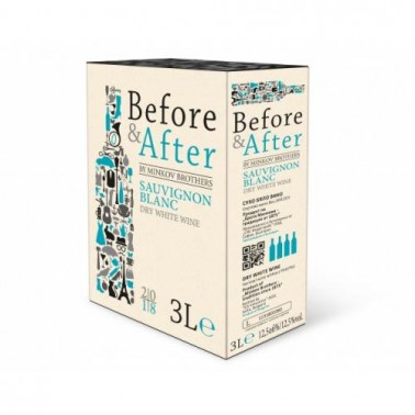 WINE WHITE BEFOR AND AFTER SAUVIGNON BLANC 3L 14% "SAVOY CLUB" 3PCS IN PACK, PRICE PER PCS.