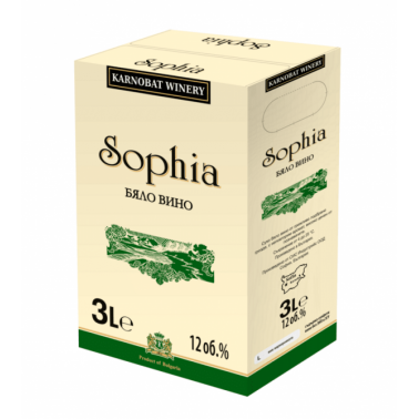 WINE WHITE SOPHIA KARNOBAT 3L 12% "SAVOY CLUB" 3PCS IN PACK, PRICE PER PCS.