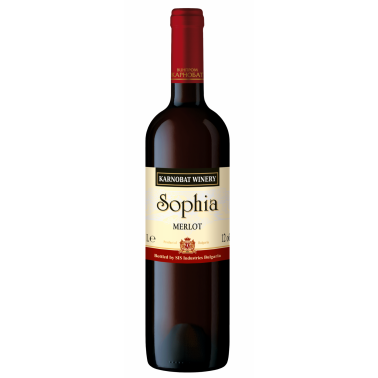 WINE RED SOPHIA MERLOT KARNOBAT 1.5L 12% "SAVOY CLUB" 6PCS IN PACK, PRICE PER PCS.
