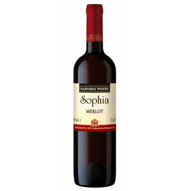 WINE RED SOPHIA MERLOT KARNOBAT 0.75L 12% "SAVOY CLUB" 6PCS IN PACK, PRICE PER PCS.