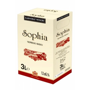 WINE RED SOPHIA KARNOBAT 3L 12% "SAVOY CLUB" 3PCS IN PACK, PRICE PER PCS.