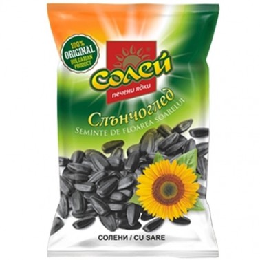 STRIPED SUNFLOWER SEEDS BLACK 100GR "SOLEI" 12PCS IN PACK, PRICE PER PCS.