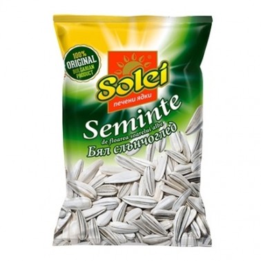 STRIPED SUNFLOWER SEEDS WHITE 90GR "SOLEI" 10PCS IN PACK, PRICE PER PCS.