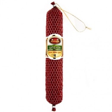 LARDED SALAMI NET SHORT "STEFANOV" PRICE PER KG.