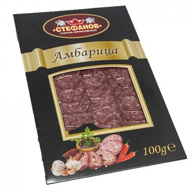 SALAMI AMBARITSA 100GR SLICE "STEFANOV" PRICE PER PCS.