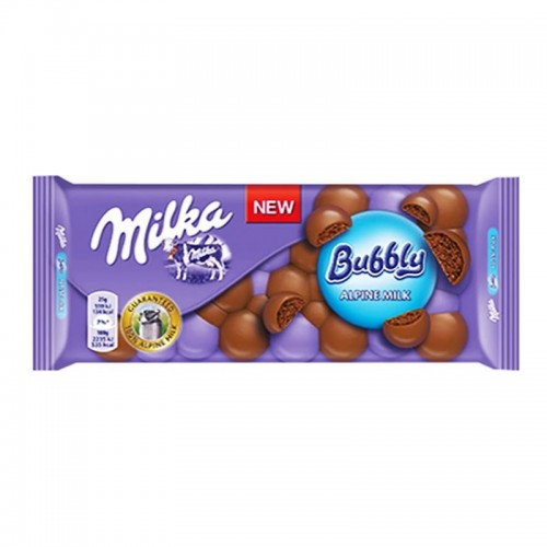 CHOCOLATE MILKA 90GR MILK BUBBLES "SVOGE" 14PCS IN BOX, PRICE PER PCS.