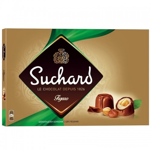 CHOCOLATES SUCHARD FIGARO 306GR "SVOGE" 12PCS IN BOX, PRICE PER PCS.