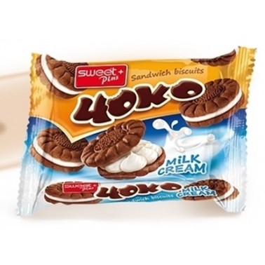 BISCUITS CHOCO MILK CREAM 78GR "SWEETPLUS" 12PCS IN BOX, PRICE PER PCS.