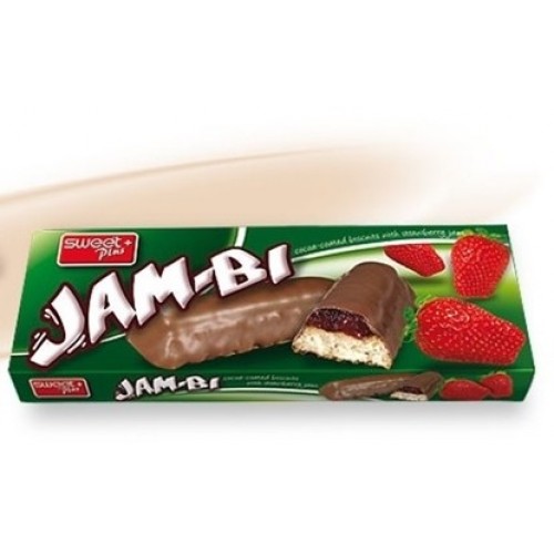 JAM-BI CHOCOLATE BISCUITS STRAWBERRY 150GR "SWEETPLUS" PRICE PER PCS.