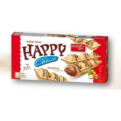 WAFFLE DESSERT HAPPY CHOICE 120GR "SWEETPLUS" 24PCS IN BOX, PRICE PER PCS.