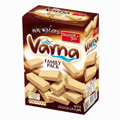 COCOA WAFER VARNA COCOA CREAM 260GR "SWEETPLUS" 10PCS IN BOX, PRICE PER PCS.