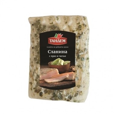 SALO WITH SPRING ONION "TANDEM", PRICE PER KG.