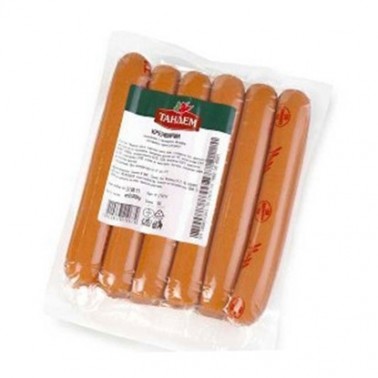 FRANKFURTER SAUSAGE VACUUM 500GR "TANDEM", PRICE PER PCS.