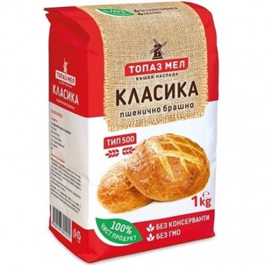 FLOUR TYPE 500 1KG "TOPAZ MEL", PRICE PER PCS.