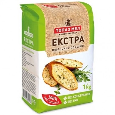 FLOUR EXTRA 1KG "TOPAZ MEL",10PCS IN BOX, PRICE PER PCS.