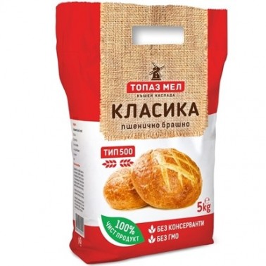 FLOUR TYPE 500 5KG "TOPAZ MEL", PRICE PER PCS.
