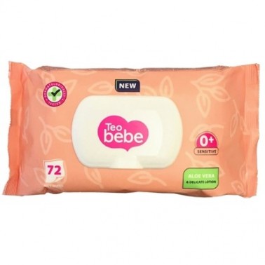 TEO BEBE WET NAPKINS ALOE VERA "TEO" 72PCS IN PACK, PRICE PER PACK