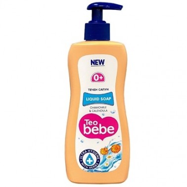 TEO BEBE LIQUID SOAP 400ML MARIGOLD AND CHAMOMILE "TEO" 6PCS IN BOX, PRICE PER PCS.