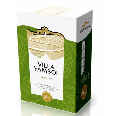 WINE WHITE MUSCAT 3L 12.5% ''VILLA YAMBOL" 3PCS IN PACK, PRICE PER PCS.