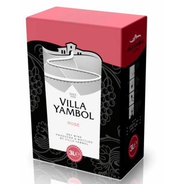 WINE ROSÉ 3L 13.5% ''VILLA YAMBOL" 3PCS IN PACK, PRICE PER PCS.