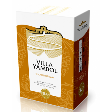 WINE WHITE CHARDONNAY 3L 13% ''VILLA YAMBOL" 3PCS IN PACK, PRICE PER PCS.