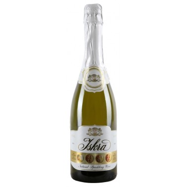 SPARKLING WINE WHITE ISKRA 0.75L 11% "VINPROM LYASKOVETS" 12PCS IN PACK, PRICE PER PCS.