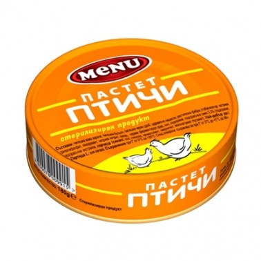 PATE CHICKEN 180GR MENU "YANEFF" 36PCS IN BOX, PRICE PER PCS.