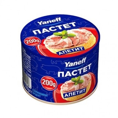PATE APPETIT 200GR "YANEFF" 20PCS IN BOX, PRICE PER PCS.