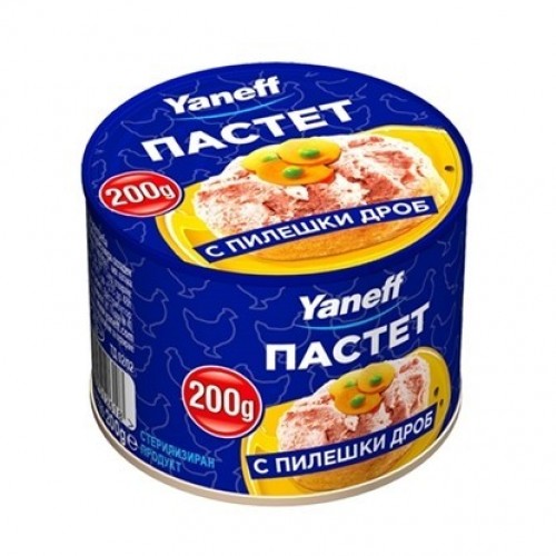 PATE CHICKEN 200GR "YANEFF" 20PCS IN BOX, PRICE PER PCS.