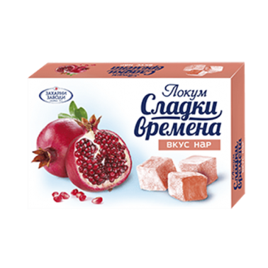 LOKUM 140GR POMEGRANATE "ZAHARNI ZAVODI" 54PCS IN BOX, PRICE PER PCS.