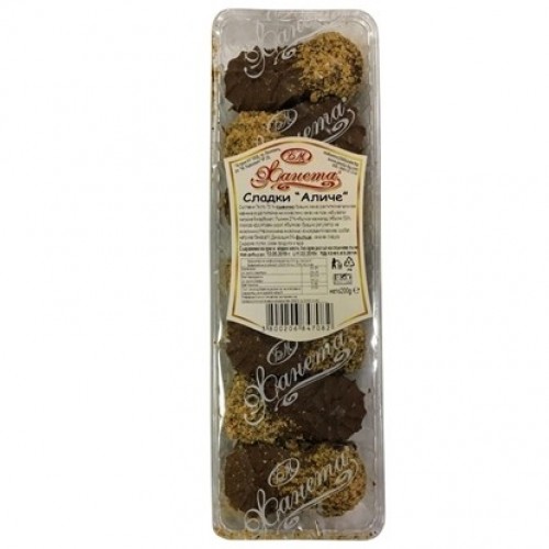 SWEETS ALICHE 200GR "ZHANETA" 18PCS IN BOX, PRICE PER PCS.