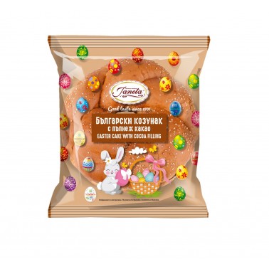 BULGARIAN EASTER BREAD, COCOA 500GR "ZHANETA" 4PCS IN BOX, PRICE PER PCS.