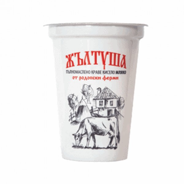 YOGHURT FERMER 4% 400GR " ZHALTUSHA" 12PCS IN PACK, PRICE PER PCS.